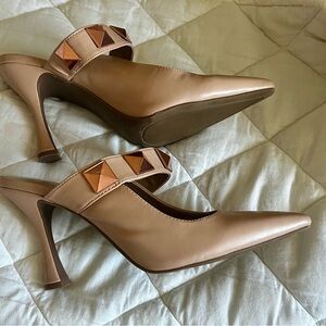 Mix No. 6 Tan Studded Heels